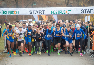 Starten på Höstrusket 10 km